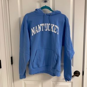 Champion Light Blue Nantucket Hoodie, size Large